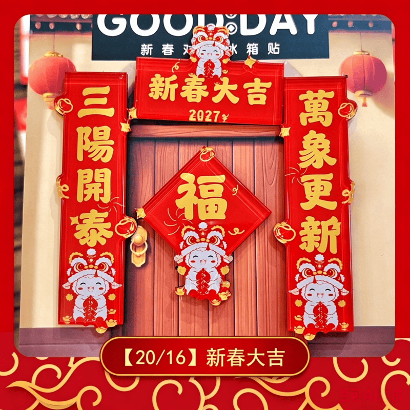 磁吸冰箱貼揮春